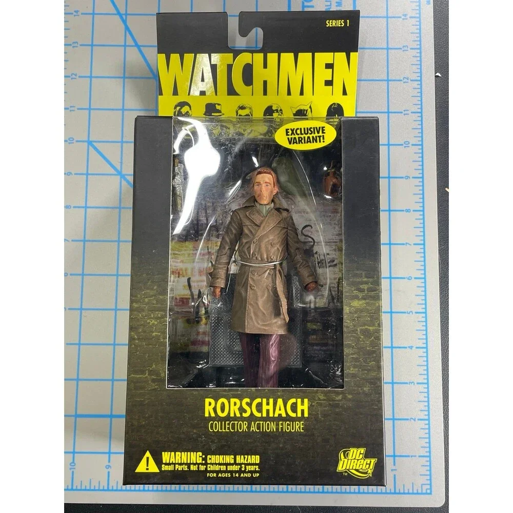 DC Direct Watchmen Rorschach Collector Action Figure Exclusive Variant Unmasked